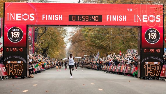 Historical! Eliud Kipchoge is the first person to run a marathon in less than two hours. Historical! Eliud Kipchoge is the first person to run a marathon in less than two hours.